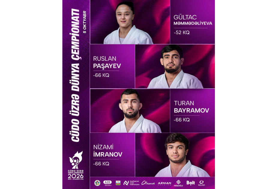 Otros cuatro judocas azerbaiyanos comienzan a competir en el Campeonato del Mundo