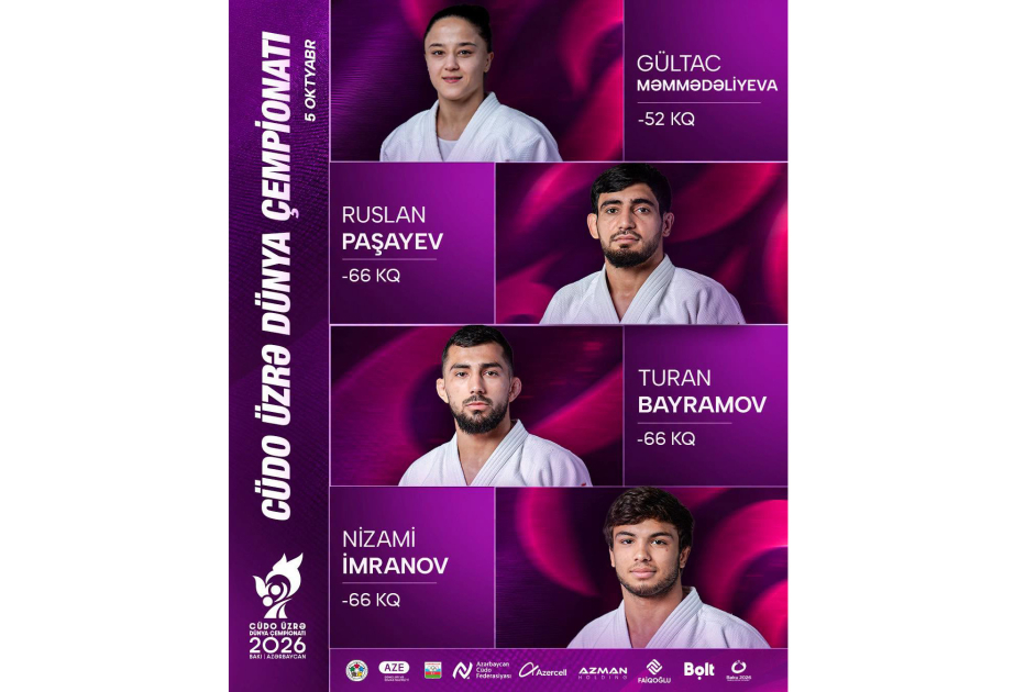 Championnats du monde : Quatre autres judokas azerbaïdjanais entrent en lice