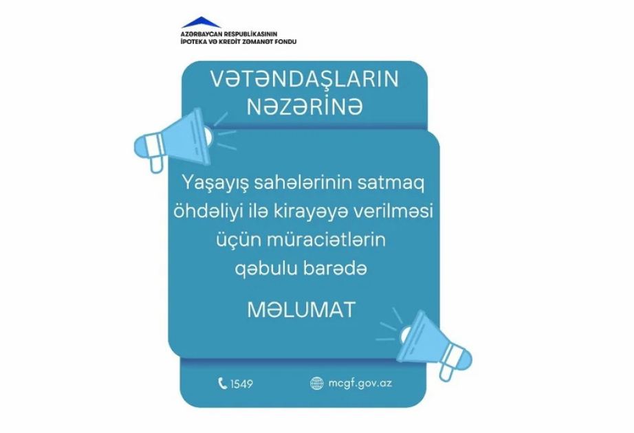 Sabahdan kirayə mənzil mexanizmi üzrə müraciətlərin qəbulu müvəqqəti dayandırılır