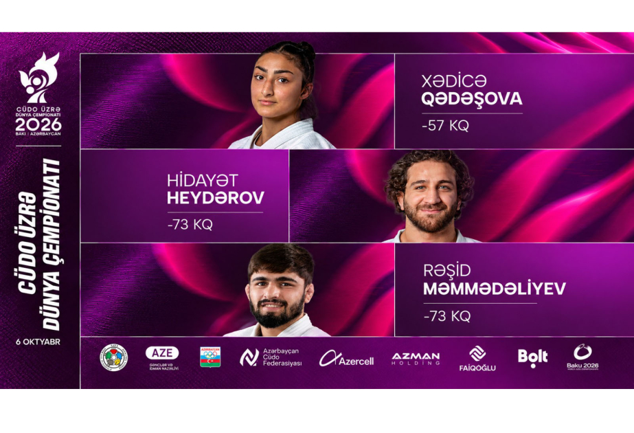 Dünya çempionatı: Azərbaycanın 3 cüdoçusu tatamiyə çıxır