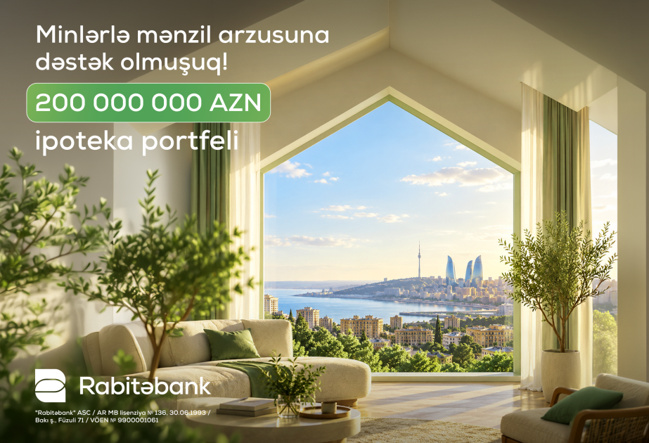 ® “Rabitəbank”ın ipoteka portfeli 200 milyon manatı ötüb