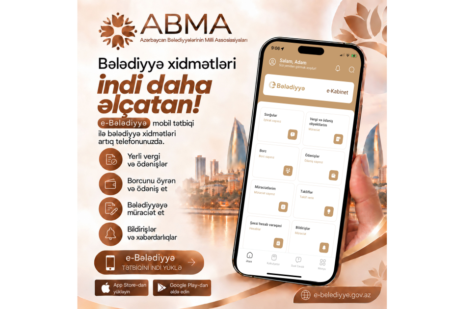 “E-Bələdiyyə” tətbiqi istifadəyə verilib