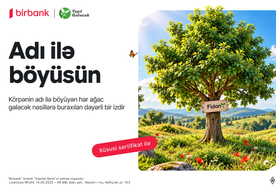 “Birbank” “Adı ilə böyüsün” layihəsi ilə bank sektorunda ilkə imza atıb