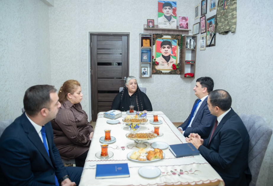 Vətən müharibəsi şəhidi Müşfiq İbrahimovun ailəsi ziyarət edilib