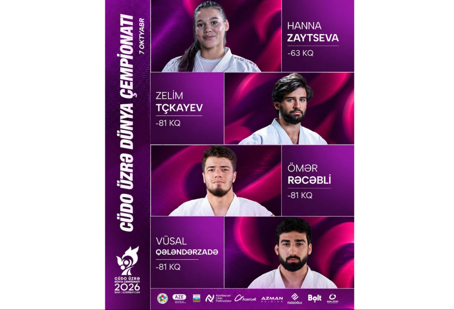 Azərbaycanın daha 4 cüdoçusu dünya çempionatında tatamiyə çıxır
