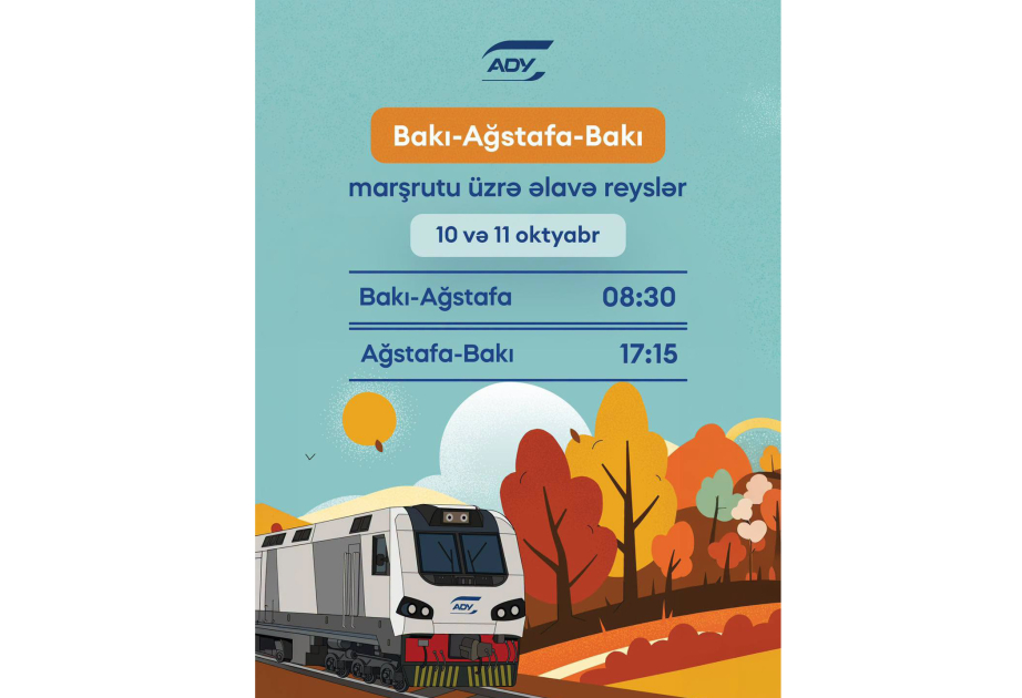 Bakı-Ağstafa-Bakı istiqamətində əlavə qatar reysləri təyin edilib