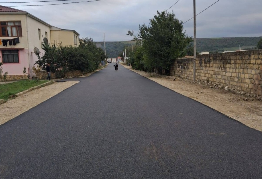 Qusarda yol infrastrukturu yenilənir – Piral kəndində 3,1 kilometr yol asfaltlanıb