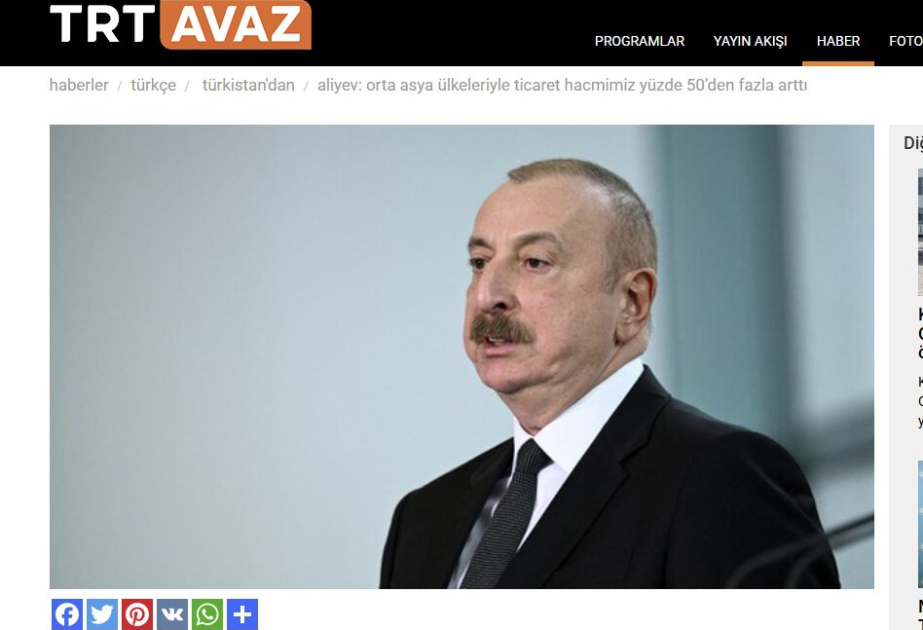 Turkish media highlights Azerbaijani President’s visit to Turkmenistan