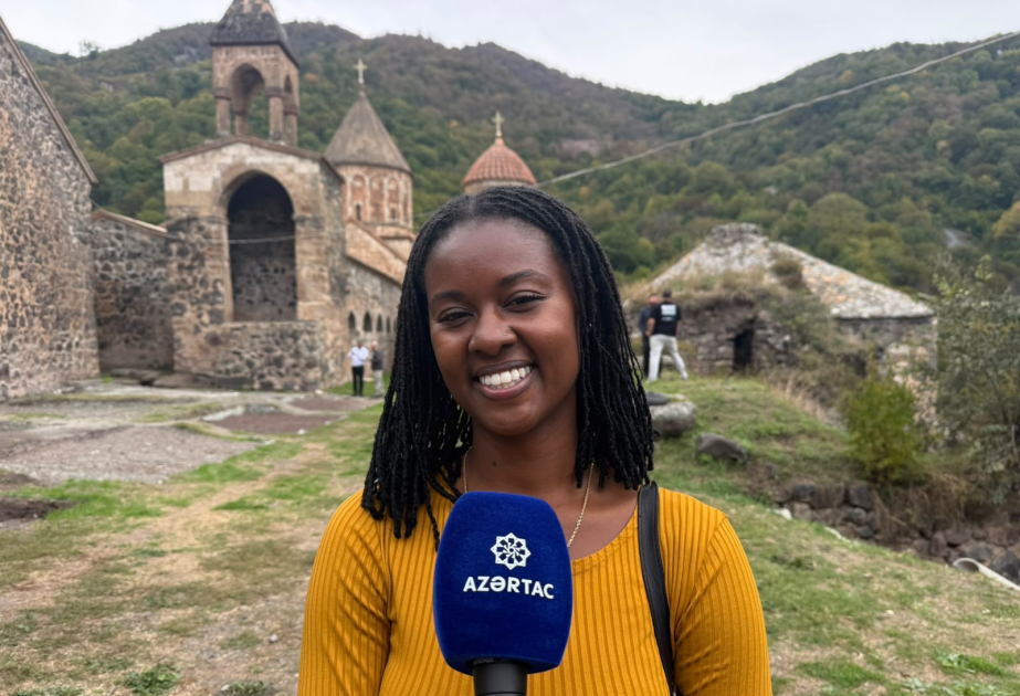 Amerikalı turist: Xudavəng monastırı məndə xoş təəssürat yaradıb