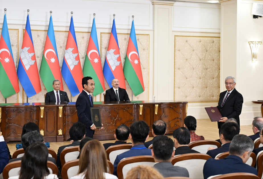 Azerbaijan–Cambodia documents exchanged