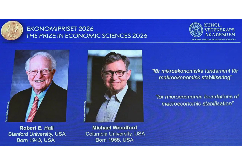 US economists Hall, Woodford win 2026 Nobel Prize in Economics