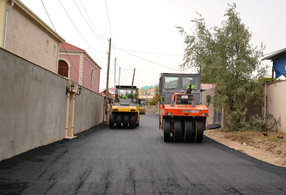 Naxçıvan şəhərində məhəllədaxili yollar asfaltlanır