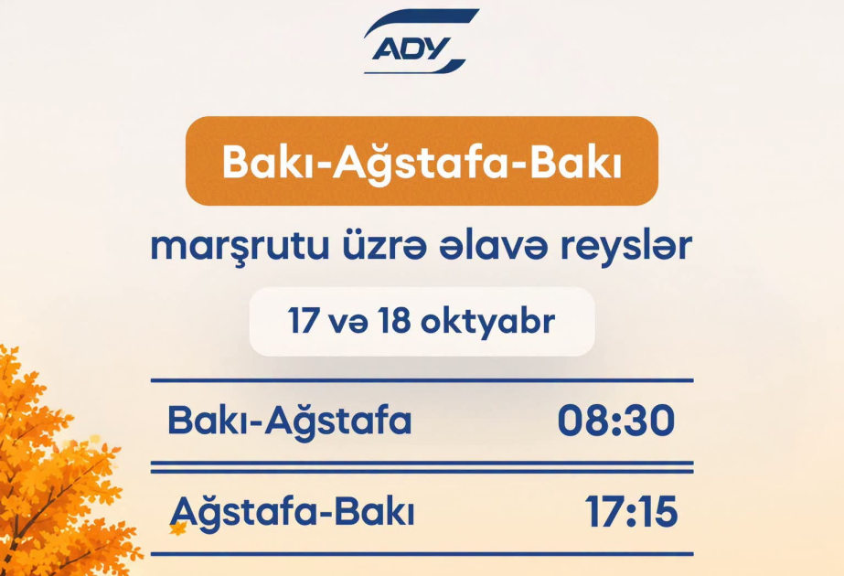 Bakı-Ağstafa-Bakı marşrutu üzrə əlavə qatar reysləri təşkil edilir