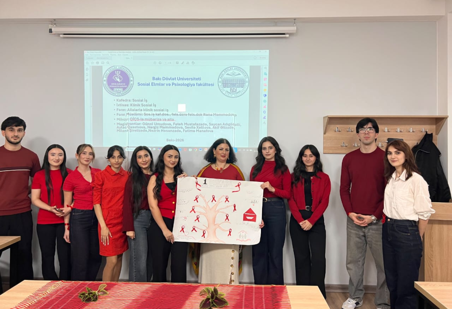 BDU-da “QİÇS-lə mübarizə və ailə” mövzusunda təqdimat dinlənilib