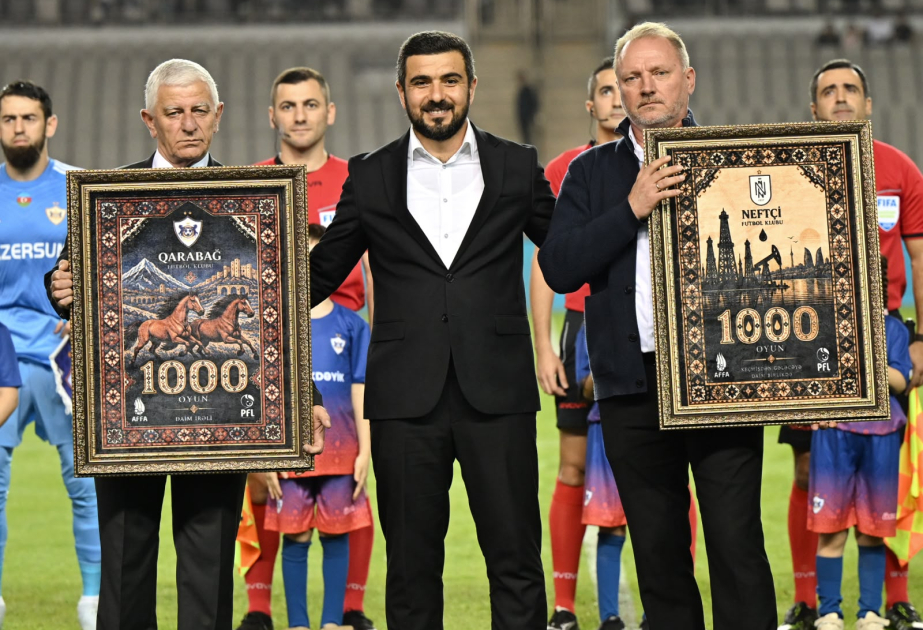 PFL "Qarabağ”ı və “Neftçi”ni 1000-ci oyunlarına görə mükafatlandırıb