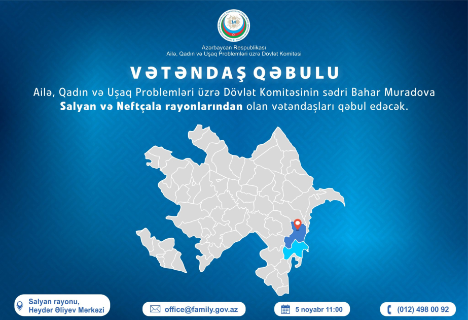 Dövlət Komitəsinin sədri Salyanda vətəndaşları dinləyəcək