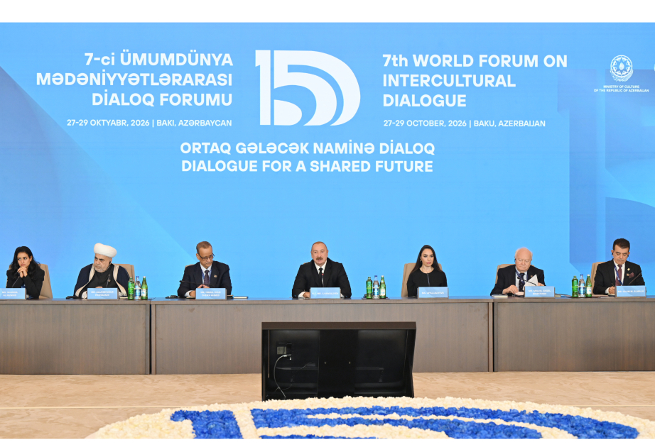 Presidente Ilham Aliyev interviene en la inauguración del VII Foro Mundial sobre el Diálogo Intercultural