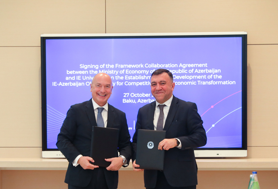 Azerbaijan’s Ministry of Economy and Spain’s IE University sign Framework Collaboration Agreement