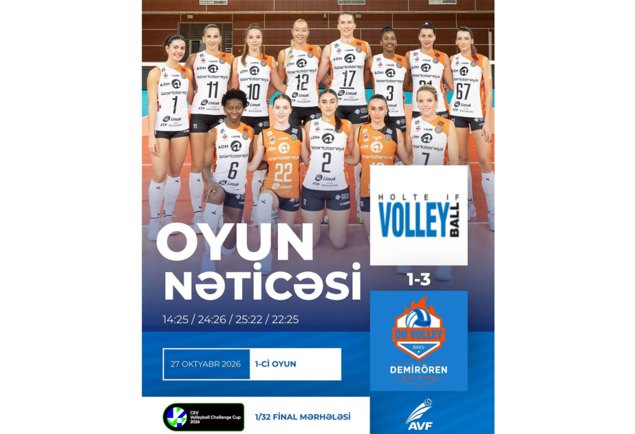 Azərbaycanın voleybol klubu avrokuboklarda ilk qələbəsini qazanıb