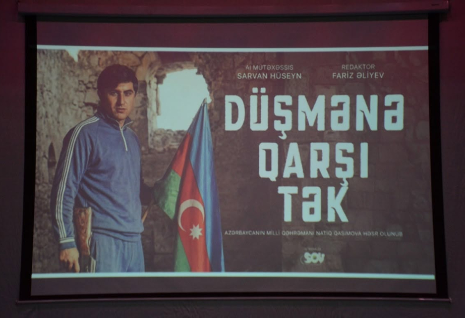 Tərtərdə Milli Qəhrəmana həsr olunmuş "Düşmənə qarşı tək" qısametrajlı filmi nümayiş olunub