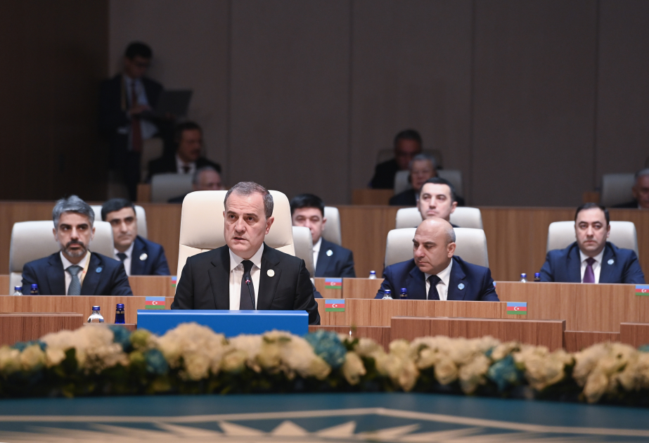 وزير الخارجية الأذربيجاني يلقي كلمة أذربيجان في قمة الدول التركية بالأنقرة