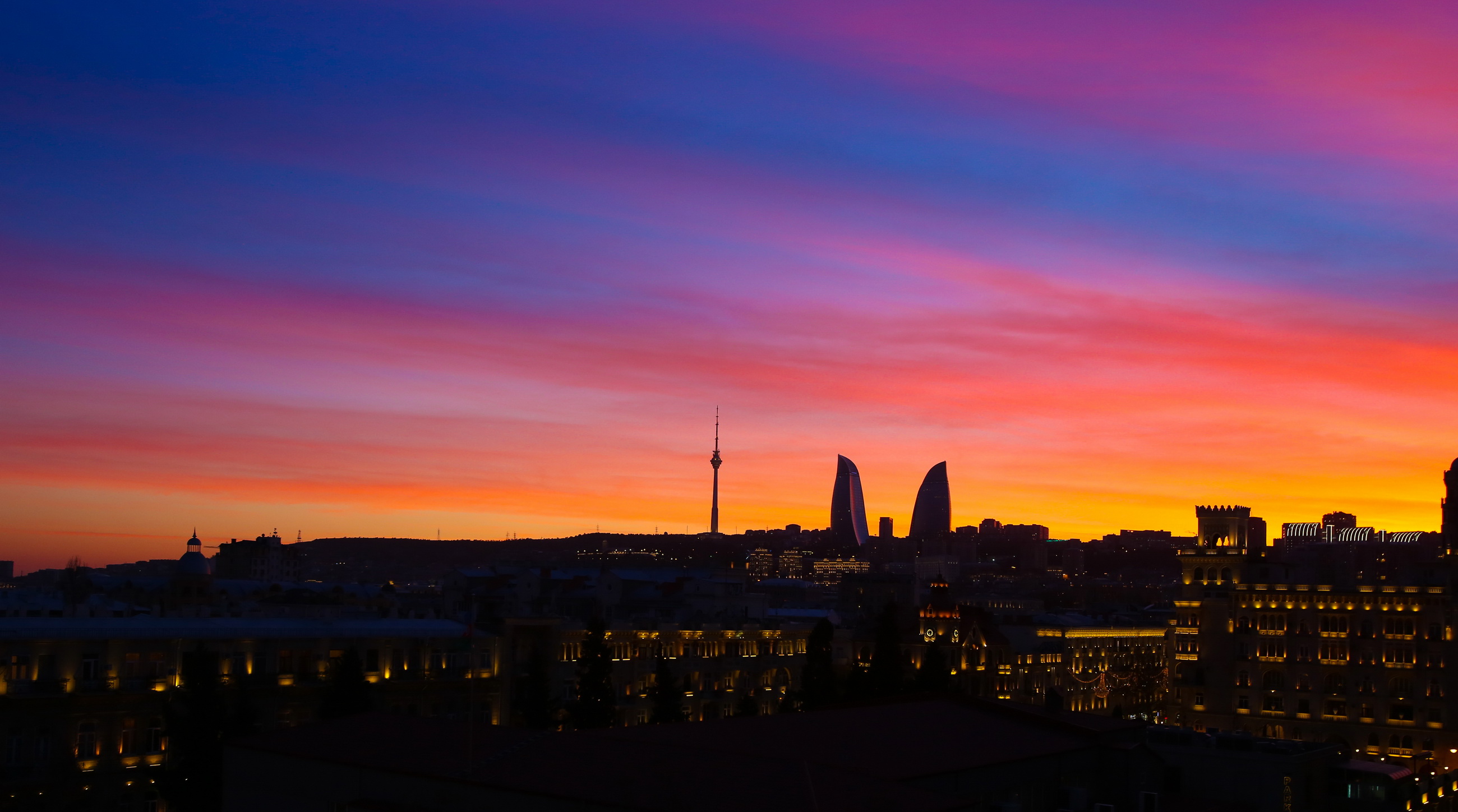 Баку красивый закат