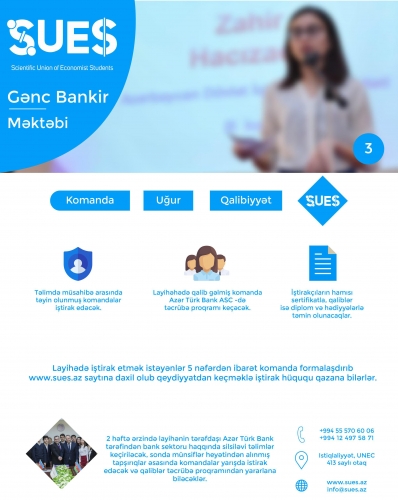 UNEC-də yeni layihə: “Gənc bankir məktəbi- 3”