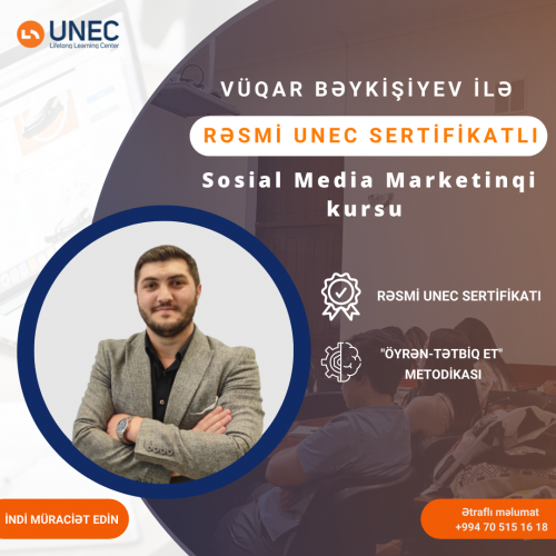 UNEC-də Sosial Media Marketinqi kurslarına qeydiyyat başlanıb