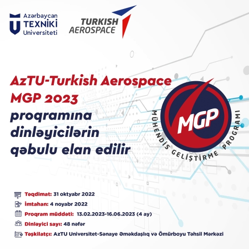 “AzTU-Turkish Aerospace, MGP 2023” proqramına dinləyici qəbulu elan edilib