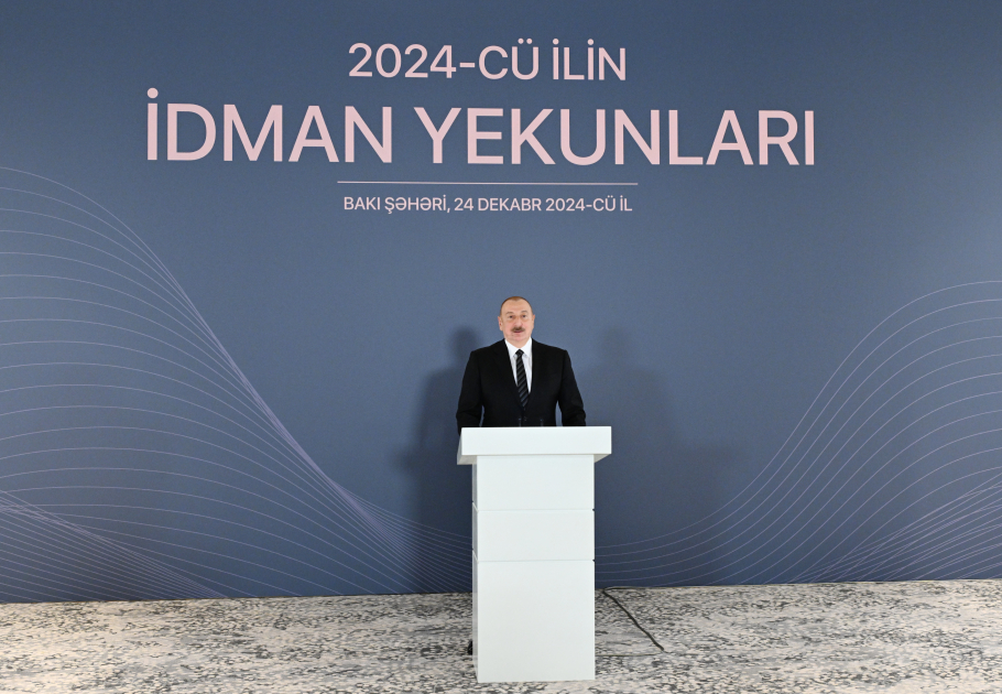 Prezident İlham Əliyev 2024-cü ilin idman yekunlarına həsr olunan mərasimdə iştirak edib   YENİLƏNİB