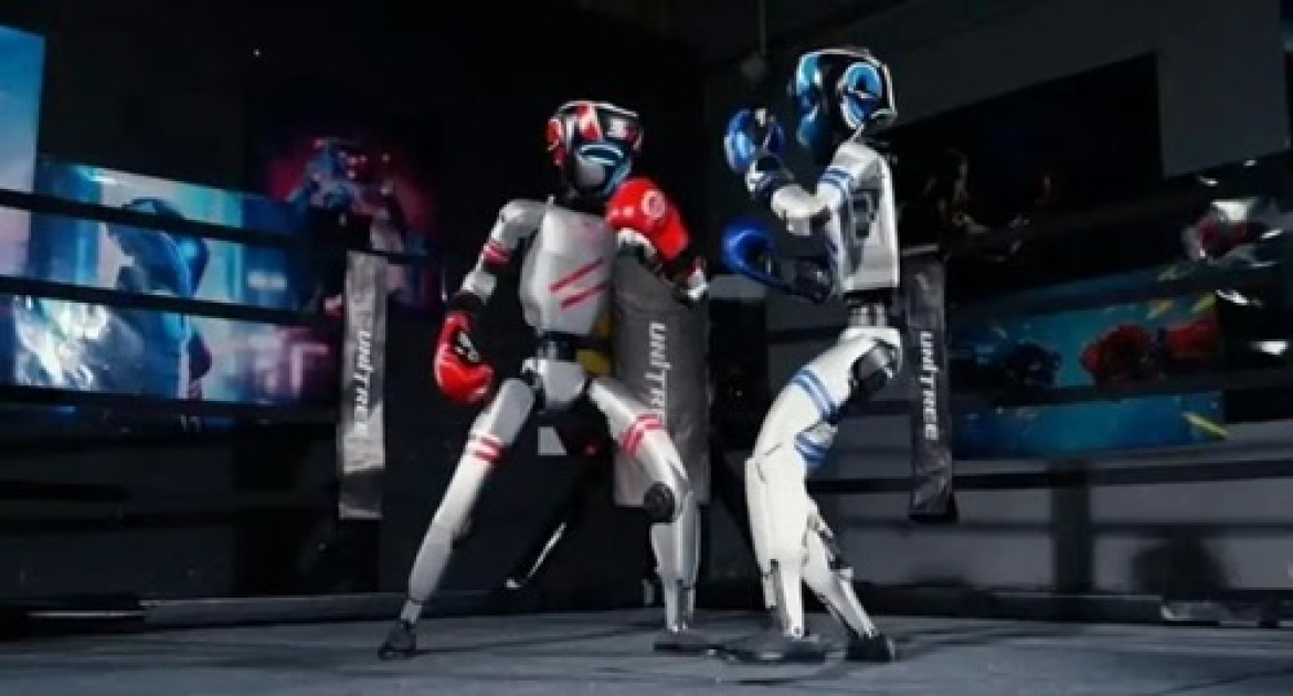 Çində insanabənzər robotların boks yarışı keçirilib