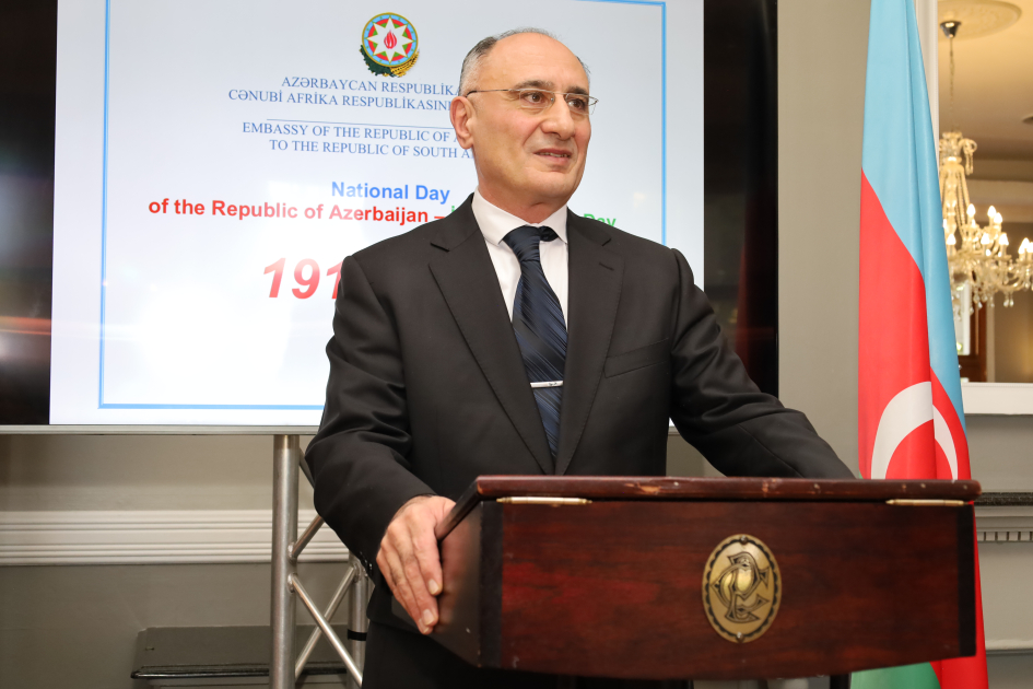 Azərbaycanın Müstəqillik Günü münasibətilə ölkəmizin Cənubi Afrika Respublikasındakı (CAR) səfirliyi tərəfindən rəsmi qəbul təşkil olunub