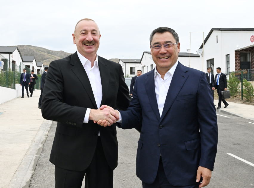 Azərbaycan və Qırğızıstan prezidentləri Ağdam rayonunun Xıdırlı kəndinin 1-ci mərhələsinin açılışında iştirak ediblər YENİLƏNİB