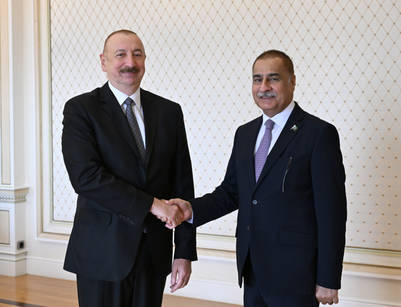 Prezident İlham Əliyev Pakistan Milli Assambleyası sədrinin başçılıq etdiyi nümayəndə heyətini qəbul edib