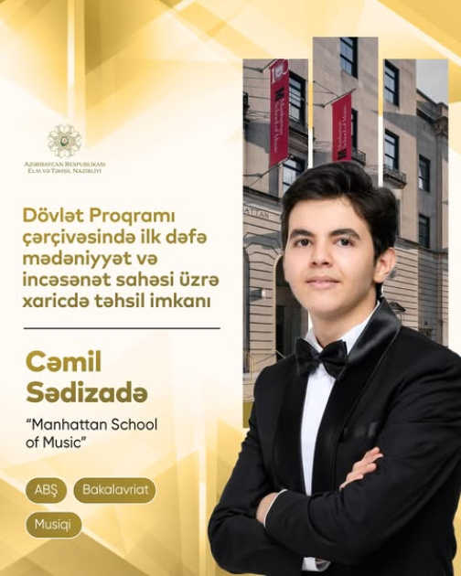 Gənclər ilk dəfə Dövlət Proqramı çərçivəsində mədəniyyət və incəsənət sahəsi üzrə xaricdə təhsil alacaqlar