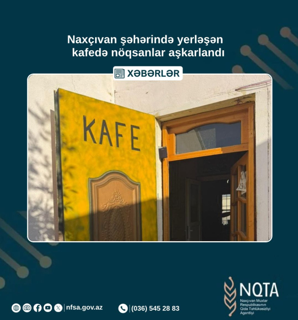 Naxçıvanda daha bir kafenin fəaliyyətinə məhdudiyyət qoyulub
