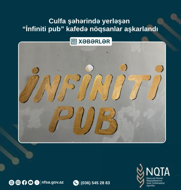 Culfadakı “İnfiniti pub” kafesində ciddi nöqsanlar aşkarlanıb