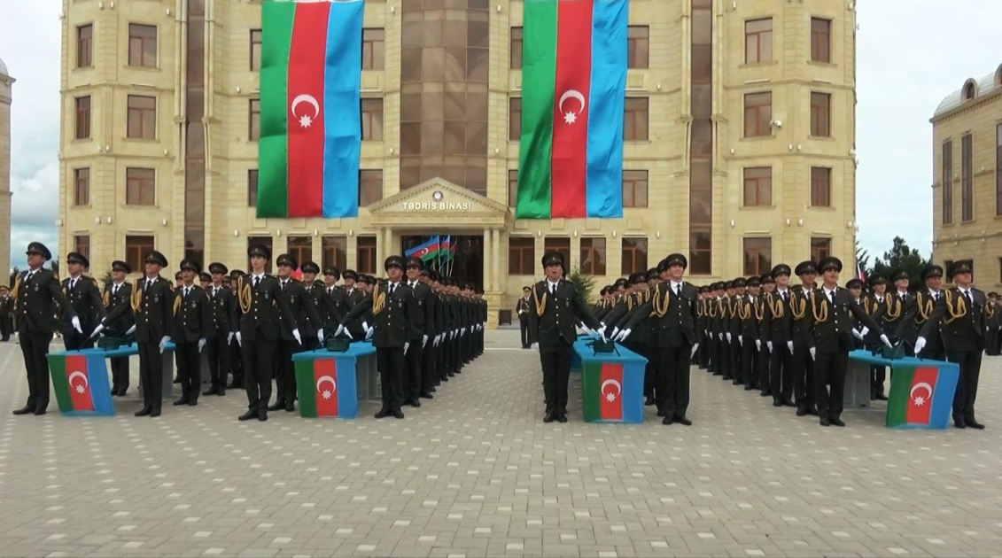 Daxili İşlər Nazirliyinin Hərbi İnstitutunda kursantların andiçmə mərasimi keçirilib