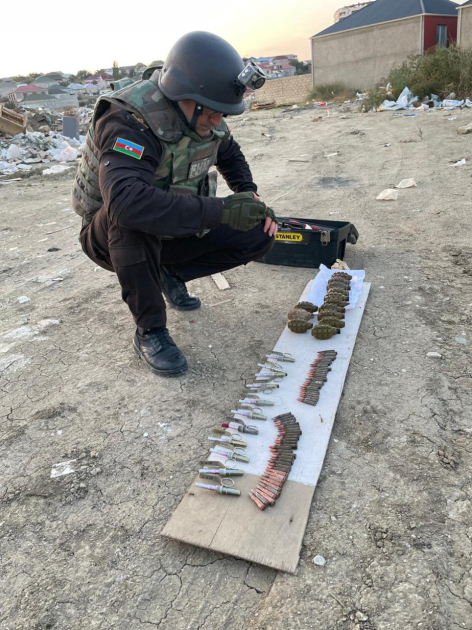 Masazırda hərbi sursatlar aşkar edilib