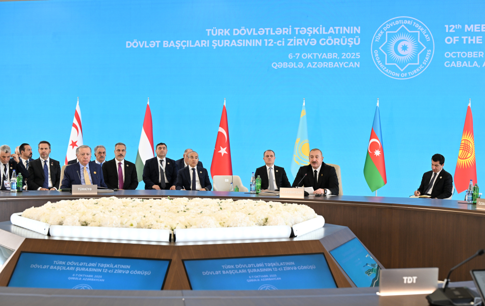 Qəbələdə Türk Dövlətləri Təşkilatının Dövlət Başçıları Şurasının 12-ci Zirvə Görüşü keçirilir Prezident İlham Əliyev tədbirdə çıxış edib
