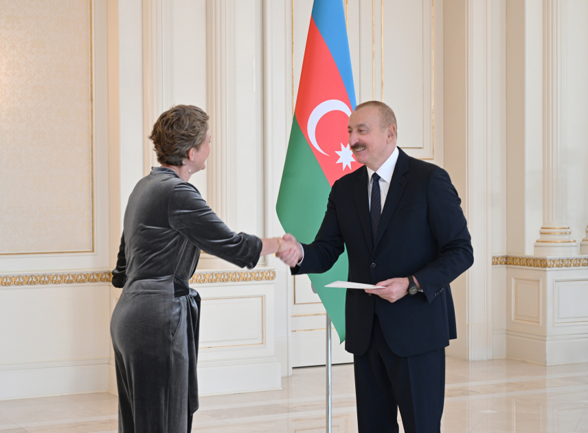Prezident İlham Əliyev Niderlandın Azərbaycanda yeni təyin olunmuş səfirinin etimadnaməsini qəbul edib