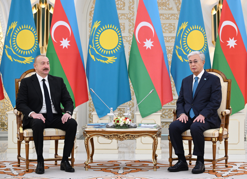 Astanada Azərbaycan Prezidenti İlham Əliyevin Qazaxıstan Prezidenti Kasım-Jomart Tokayev ilə təkbətək görüşü olub
