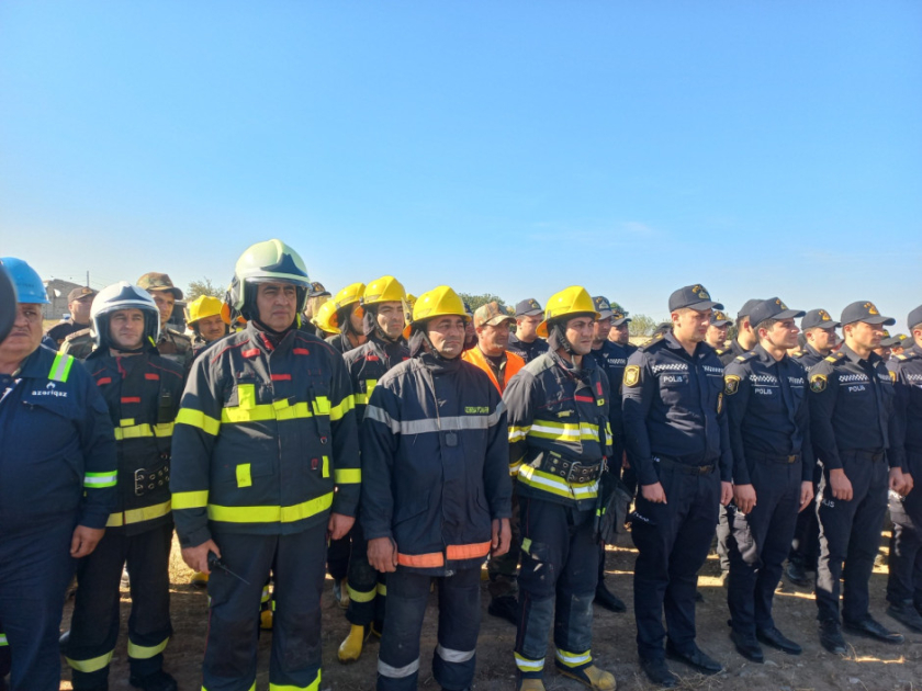 FHN-in Qarabağ Regional Mərkəzi Ağcabədi rayonunda kompleks mülki müdafiə təlimi təşkil edib