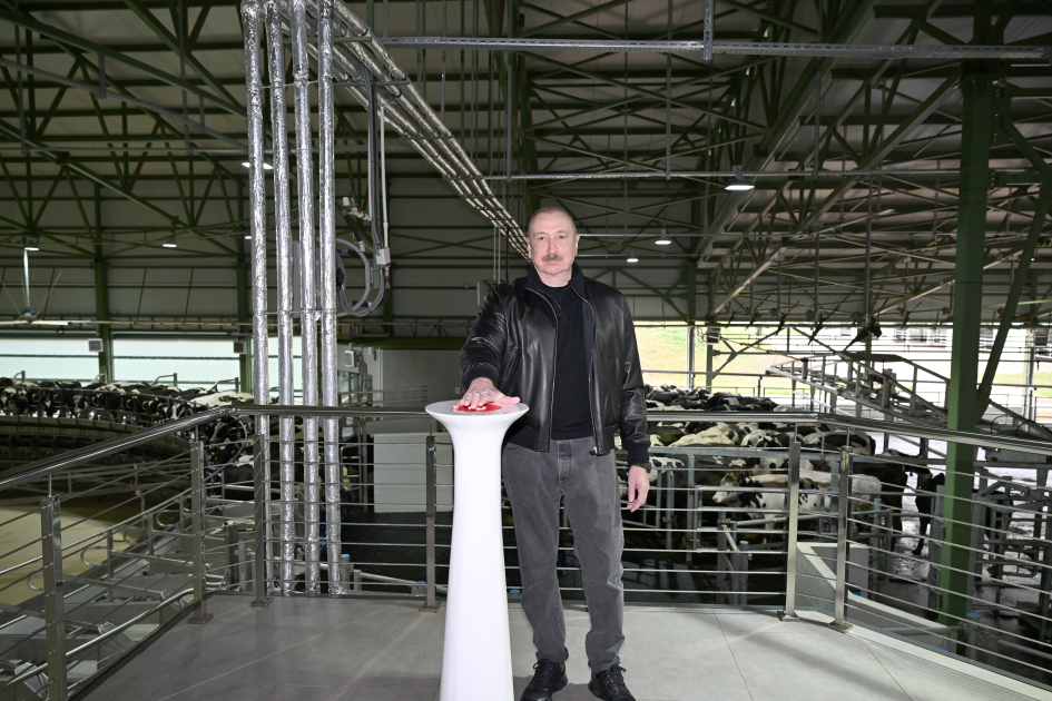 Prezident İlham Əliyev Şamaxıda “Şirvan Aqro” heyvandarlıq kompleksinin açılışında iştirak edib VİDEO