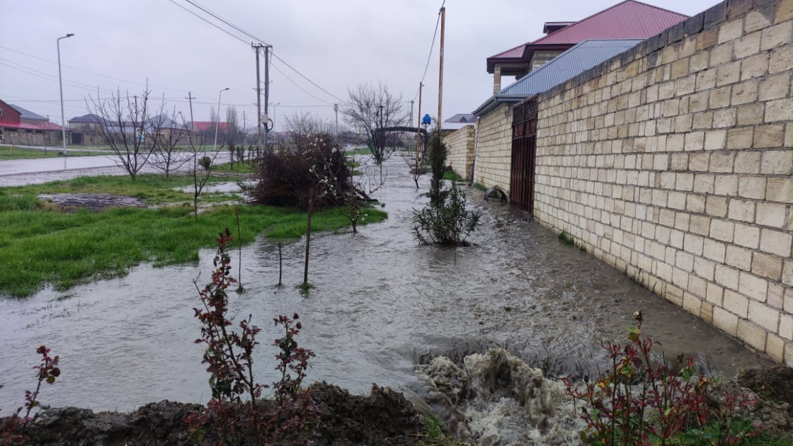 Qubada kanalizasiya borusu tutulub, 10 dan çox həyəti çirkab suları basıb