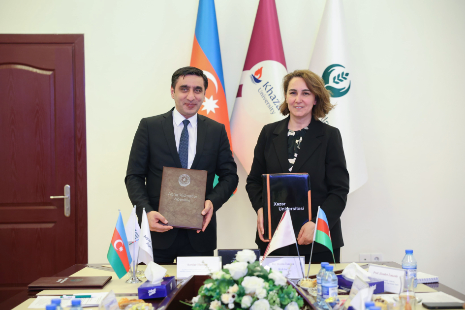 Aqrar Xidmətlər Agentliyi ilə Xəzər Universiteti arasında Anlaşma Memorandumu imzalanıb