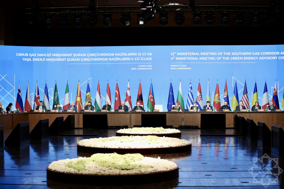 Southern Gas Corridor Advisory Council 12th Ministerial Meeting and Green  Energy Advisory Council 4th Ministerial Meeting continued with plenary  sessions - AZERTAC