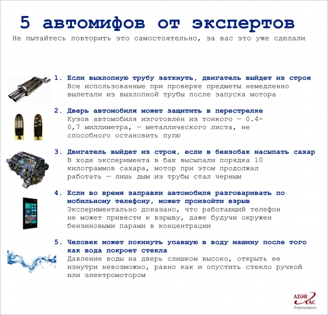 5 автомифов от экспертов - ИНФОГРАФИКА