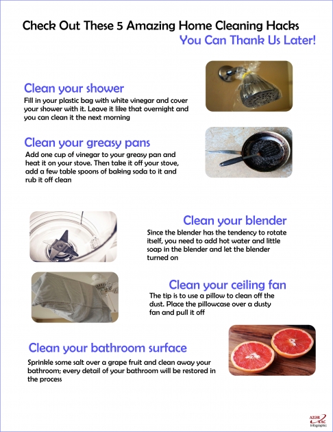Check Out These 5 Amazing Home Cleaning Hacks - INFOGRAPHIC