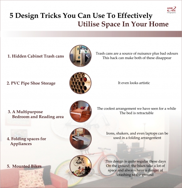 5 Design Tricks You Can Use To Effectively Utilise Space In Your Home - INFOGRAPHIC